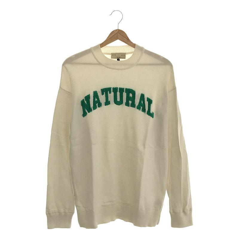 GIU GIU / ジウジウ | コットン パイルジャガード クルーネックニット | S | ホワイト | レディース GIU / ジウジウ | コットン パイルジャガード クルーネック