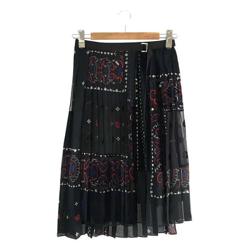 sacai／サカイ】レースレイヤードスカート ネイビー 50％割引