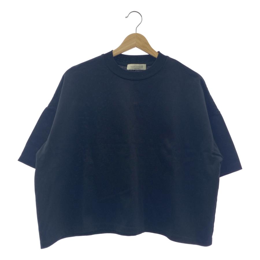 【美品】  MACKINTOSH / マッキントッシュ | 2023SS | L'Appartement取扱い オーバーサイズ ボックス ムジカットソー Tシャツ | 8 | ブラック | レディース Mackintosh（マッキントッシュ） 【美品】 | 2023SS | L'Appartement
