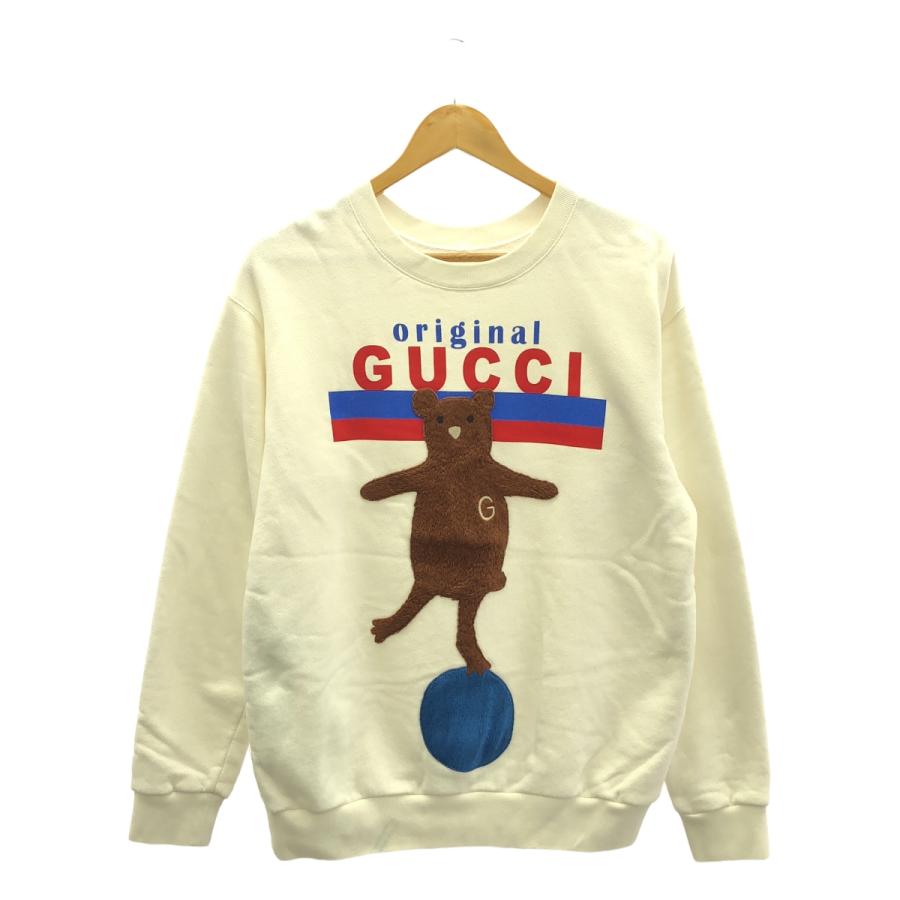 GUCCI（グッチ） | ベア刺しゅう ロゴプリント クルーネックスウェット