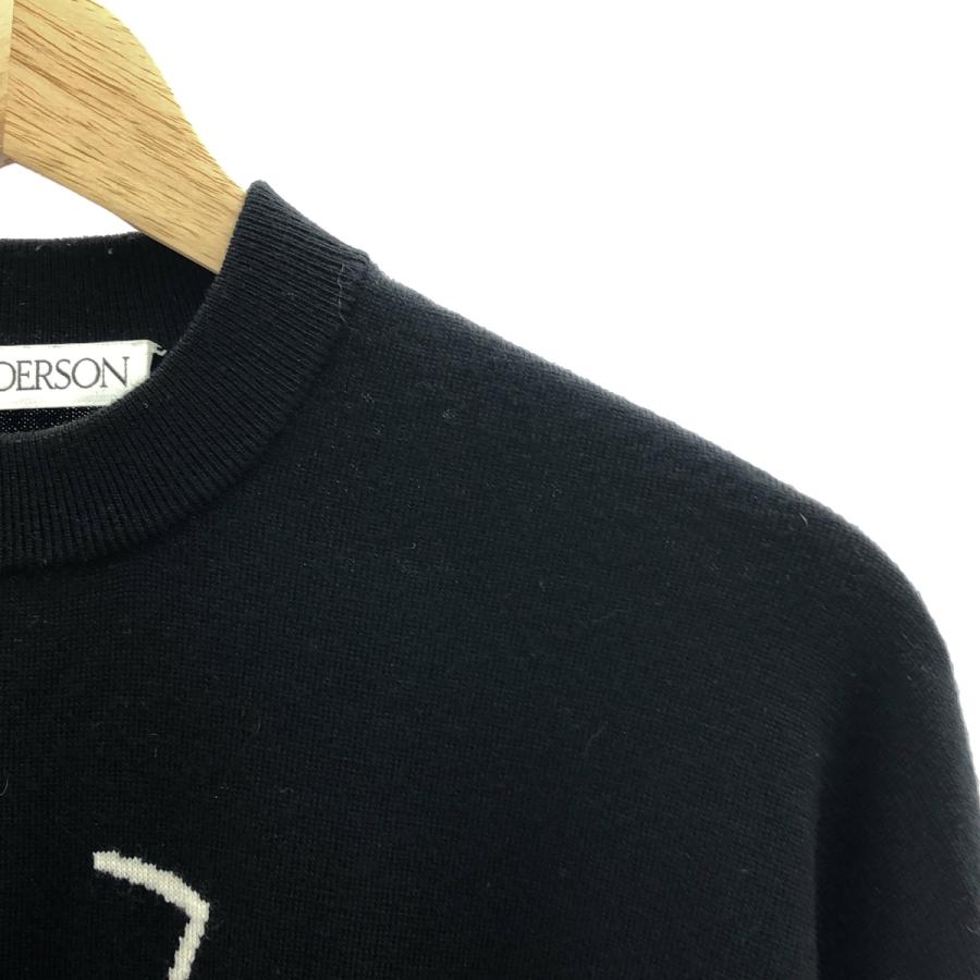 JW Anderson / ジェイダブルアンダーソン | メリノウール ロゴ ニット セーター プルオーバー | XS | black | メンズ JW Anderson / ジェイダブルアンダーソン | メリノウール ロゴ ニット