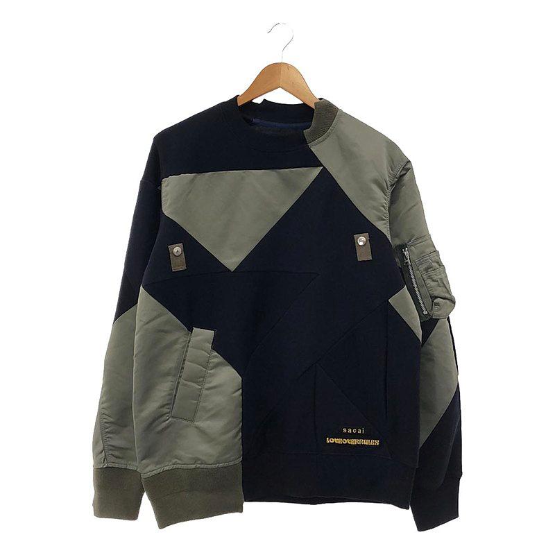 sacai / サカイ | × HWT Patchework Sweat Shirts 異素材 パッチワーク  
