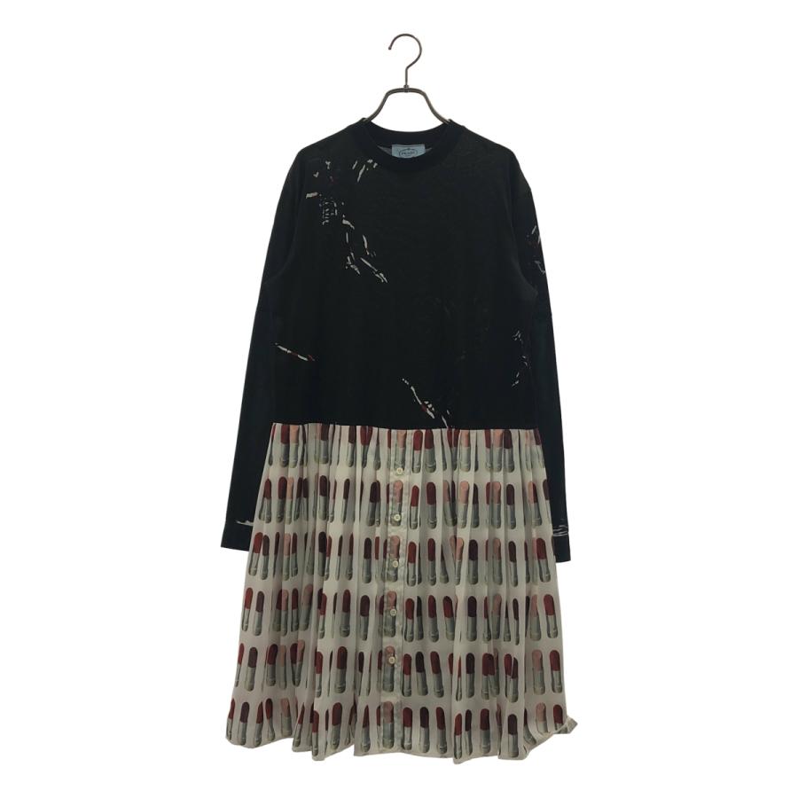 PRADA（プラダ） トライアングル 三角ロゴパッチ リッププリント 切替