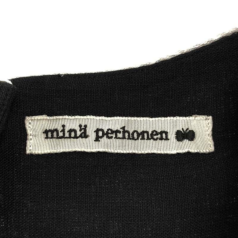 mina perhonen / ミナペルホネン | 2022SS | amahana エンブロイダリーブラウス | 38 | ブラック | レディース｜kldclothing｜05