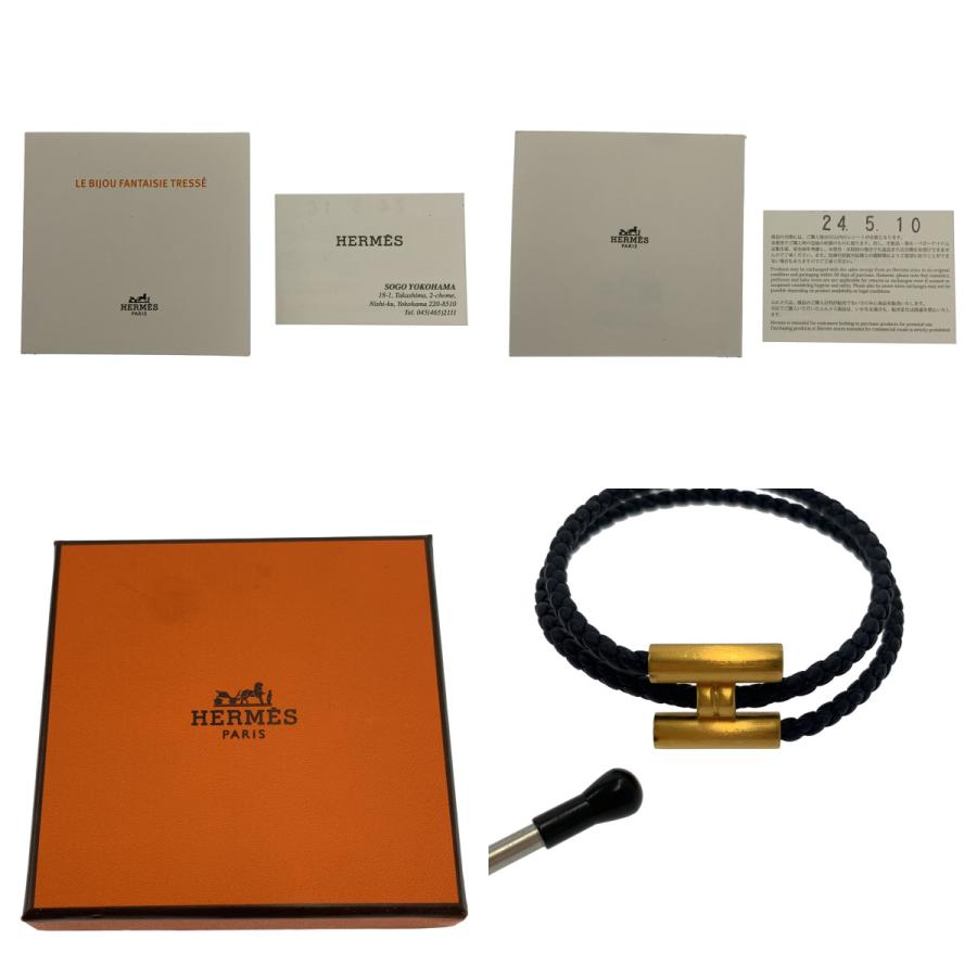 HERMES / エルメス レザー ブレスレット 《トゥルニ》 トレッセ : KLD