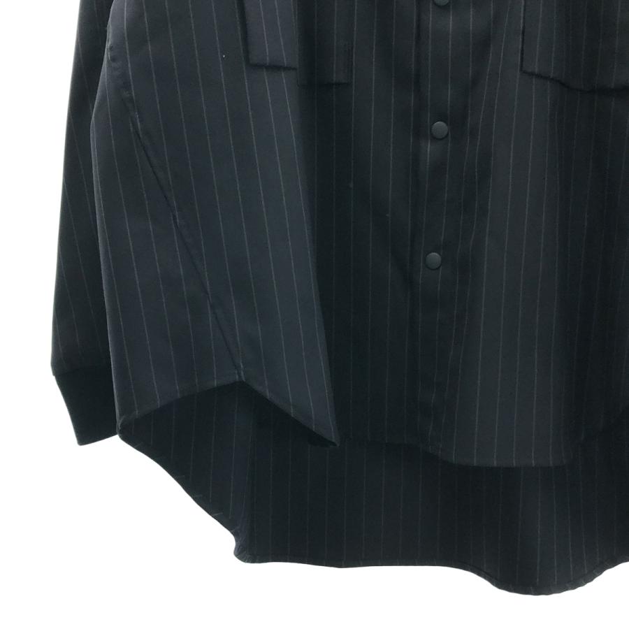 UJOH / ウジョー ストライプ オーバーシルエット シャツ ジャケット