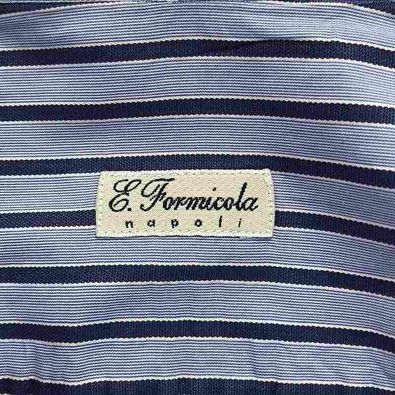 Errico Formicola / エリコフォルミコラ | BEAMS F 取扱 / ストライプ ドレスシャツ | 15.5/39 | ブルー/ネイビー | メンズ｜kldclothing｜05