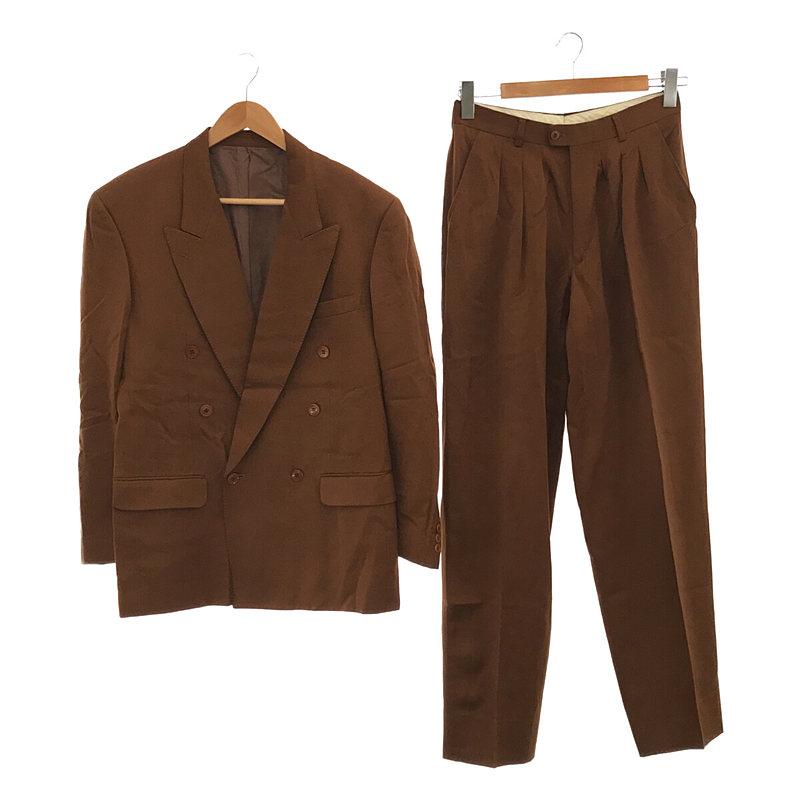 KENZO / ケンゾー | ウール ピークドラペル ダブル テーラード ジャケット タック テーパード スラックス セットアップ スーツ | 2 |  ブラ :6oxjaays7bov:KLD ヤフーショッピング店 - 通販 - Yahoo!ショッピング