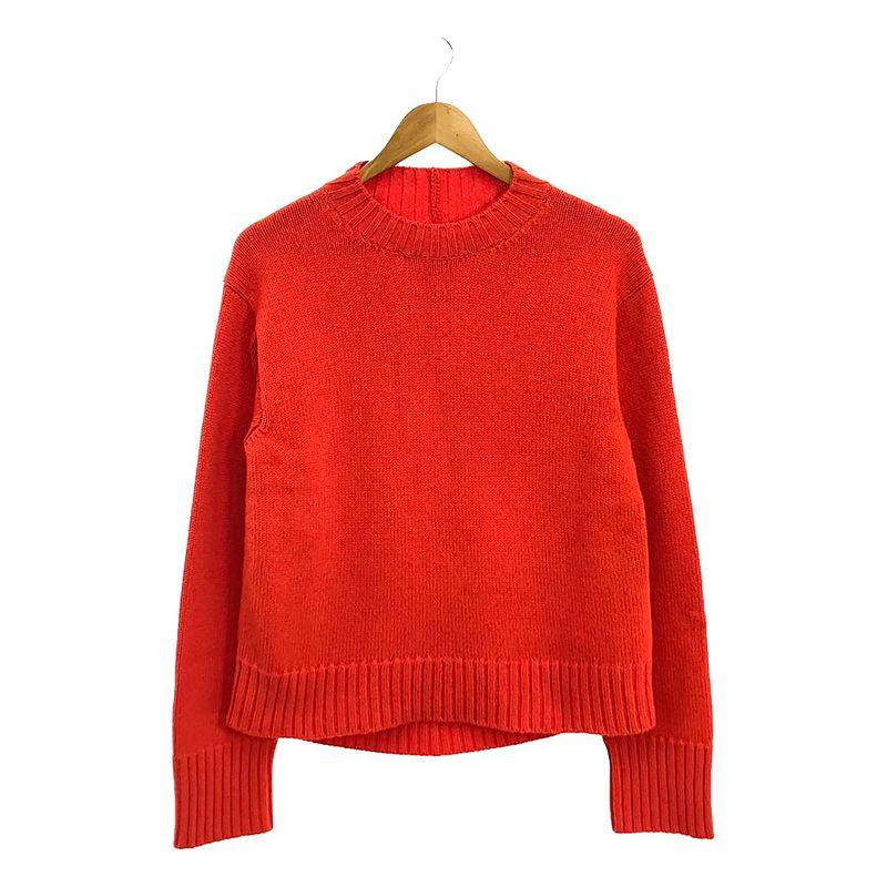 JIL SANDER / ジルサンダー | リブ切替 カシミヤ クルーネックニット 