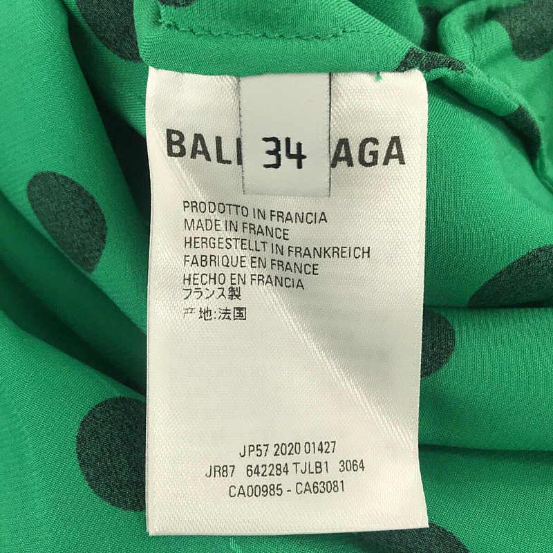 BALENCIAGA / バレンシアガ | シルク ロゴ ドット フリル 