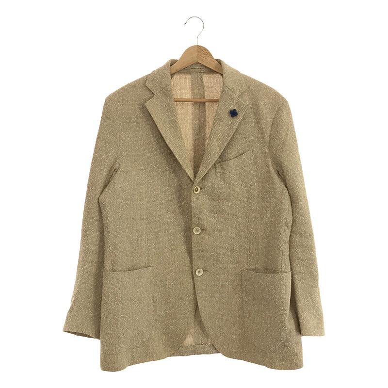 LARDINI / ラルディーニ | リネン コットン混 3Bテーラードジャケット 