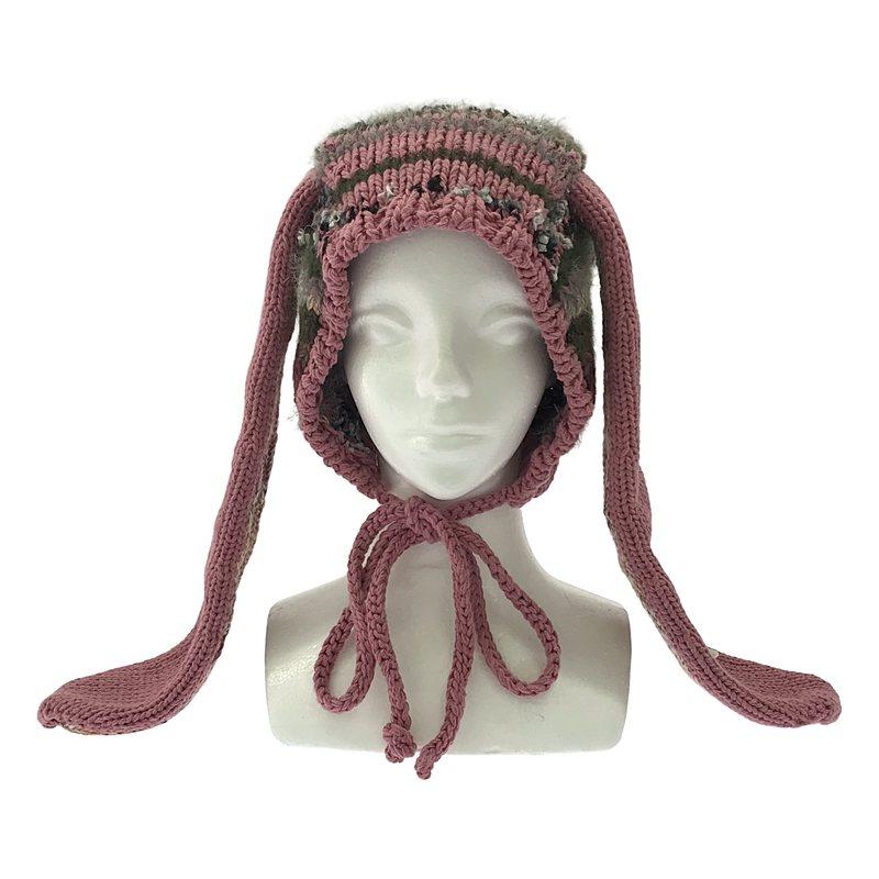 rurumu: usa-mimi knit cap ピンク 縷縷夢兎 新品】 rurumu: / 縷縷夢兎るるむう | 2023AW うさ耳 ニット帽