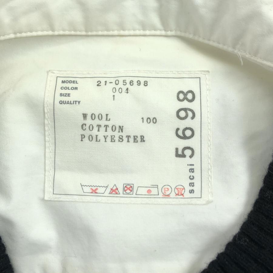 sacai スウェット×シャツワンピース Sacai（サカイ）の「SACAI スエットワンピース（ワンピース