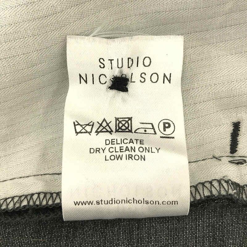 Studio Nicholson / スタジオ ニコルソン | LINEN JAQUARD PANTS-DOBLE PLEAT PANT サマースラックスパンツ | S | グレー｜kldclothing｜08