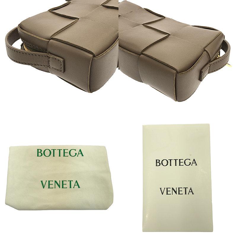 【美品】  BOTTEGA VENETA / ボッテガヴェネタ | マキシイントレチャート カセット レザー ショルダーバッグ | ブラウン | レディース ボッテガヴェネタ マキシイントレチャート カセット レザー ショルダー