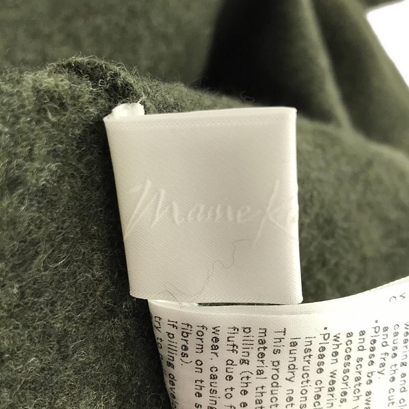 【新品】  Mame Kurogouchi / マメクロゴウチ | 2023AW | Wool Cashmere Frilled Knitted Dress ワンピース | 1 | カーキ | レディース｜kldclothing｜05