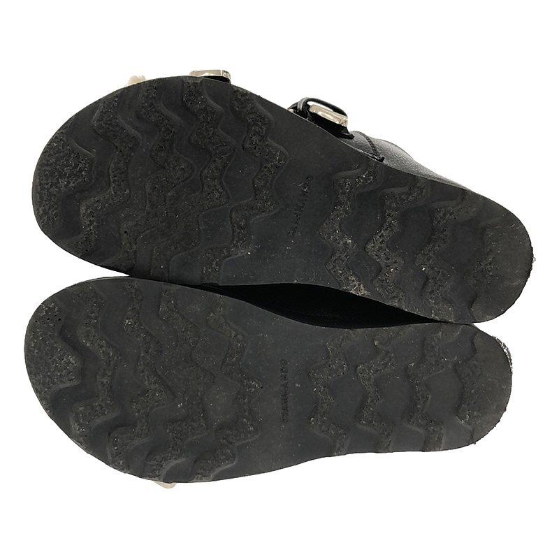 CAMINANDO カミナンド ダブルバックル ファー サンダル　26cm CAMINANDO / カミナンド SLIDE BUCKLE PLATFORM SANDAL ダブル