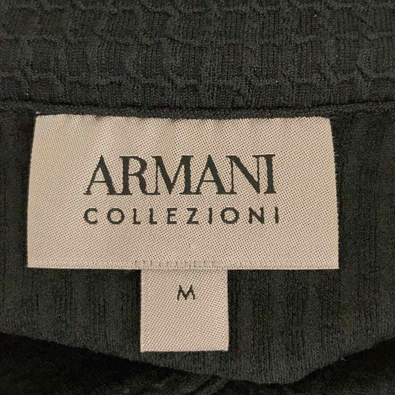 ARMANI COLLEZIONI / アルマーニ コレツォーニ | ポリエステル ジャージー 格子柄 ポロ シャツ | M | ブラック | メンズ｜kldclothing｜05