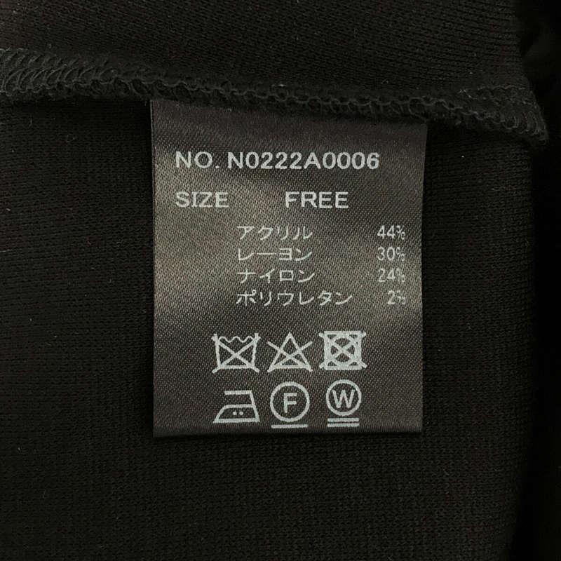 【新品】  NAKAGAMI / ナカガミ | 2022AW | セットアップワンピース  ショート丈 クルーネック 切替 ロング フレア スカート | F | black | レディースの画像