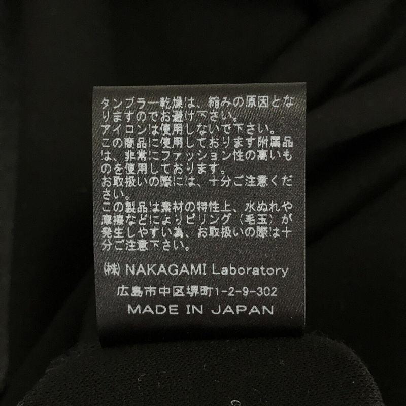 【新品】  NAKAGAMI / ナカガミ | 2022AW | セットアップワンピース  ショート丈 クルーネック 切替 ロング フレア スカート | F | black | レディースの画像
