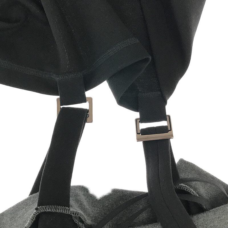【新品】  NAKAGAMI / ナカガミ | 2022AW | セットアップワンピース  ショート丈 クルーネック 切替 ロング フレア スカート | F | black | レディースの画像
