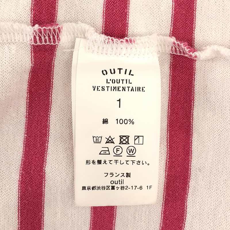 OUTIL / ウティ | ボーダー バスクシャツ | 1 | ピンク/ホワイト | レディース｜kldclothing｜06