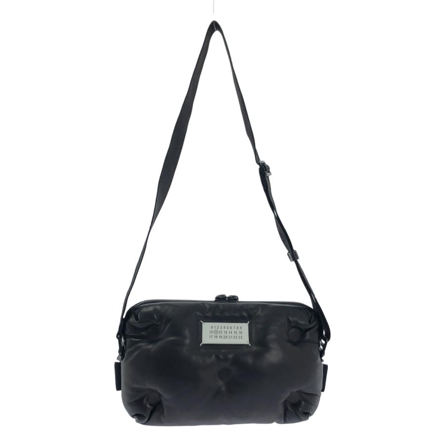 【美品】  Maison Margiela / メゾンマルジェラ | 2021AW | Glam Slam / グラムスラム ナッパレザー ロゴショルダー バッグ | UNI | ブラック | レディース Maison Margiela（メゾンマルジェラ） 【美品】 | 2021AW | Glam Slam