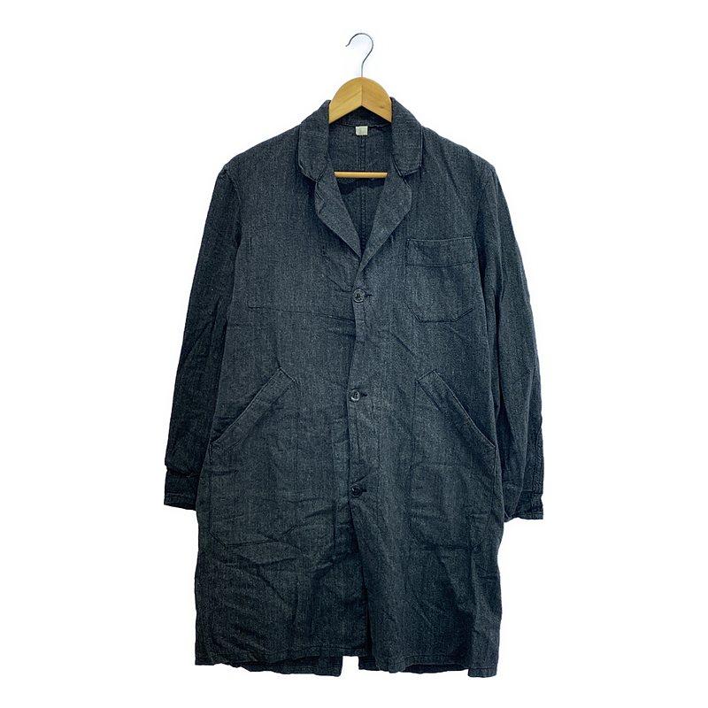 EURO VINTAGE / ユーロヴィンテージ | 推定50-60s ヴィンテージ フレンチワーク ブラックシャンブレー コート ごま塩 | 40 | グレー | メンズ EURO VINTAGE / ユーロヴィンテージ | 推定50-60s ヴィンテージ