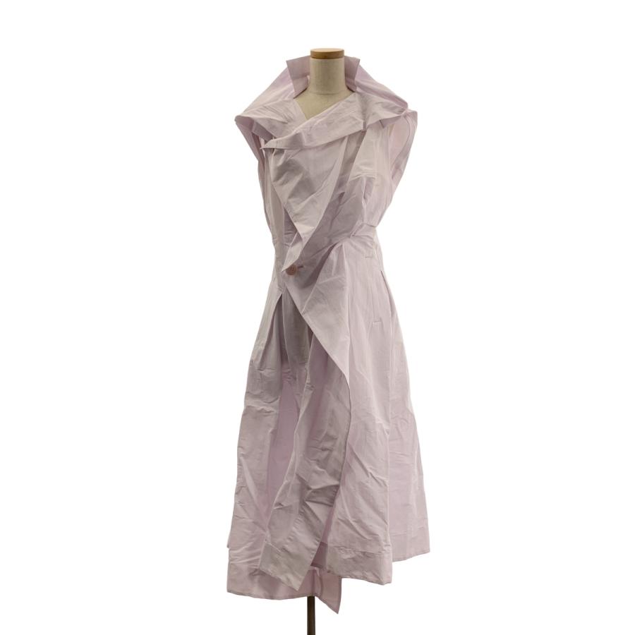 ISSEY MIYAKE（イッセイミヤケ） 和紙混 変形ノースリーブ ワンピース