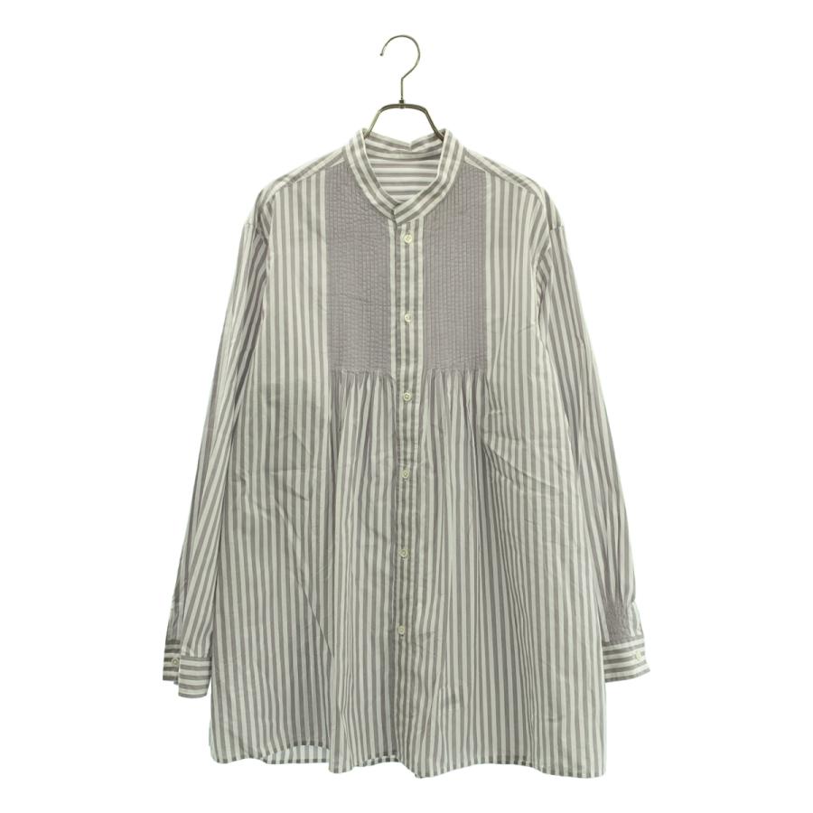KUON（クオン） Reversible Pleated Shirt ストライプ リバーシブル