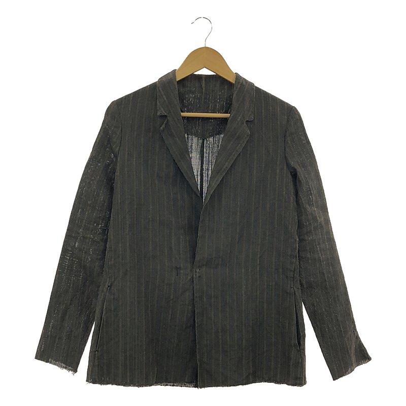 エムエークロスma+黒 リネンテーラードジャケット m．a+(エムエークロス) リネンテーラードジャケット ブラック