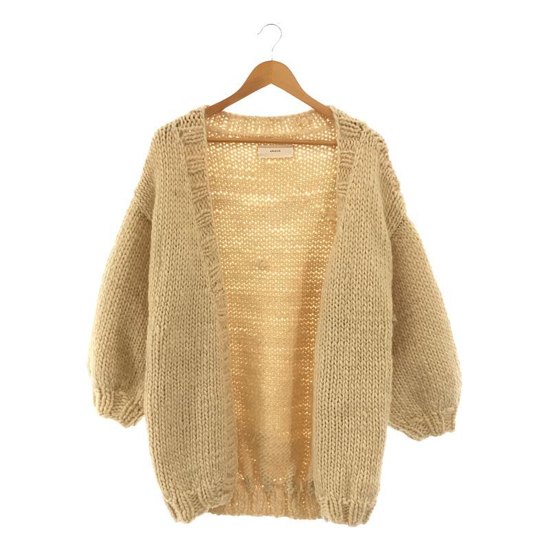 ARGUE / アーギュ | ローゲージニットカーディガン | F | ナチュラル  