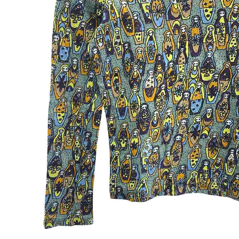 mina perhonen / ミナペルホネン | 2012AW | matryoshka マトリョーシカ 総柄 コットン カットソー | 38 | マルチカラー | レディース mina perhonen（ミナペルホネン） | 2012AW | matryoshka
