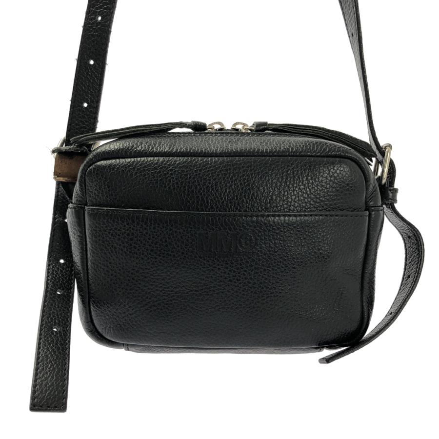 【未使用級】MM6 メゾンマルジェラ チェーンショルダー付 ケース 黒 MM6 Maison Margiela / エムエムシックスメゾンマルジェラ レザー