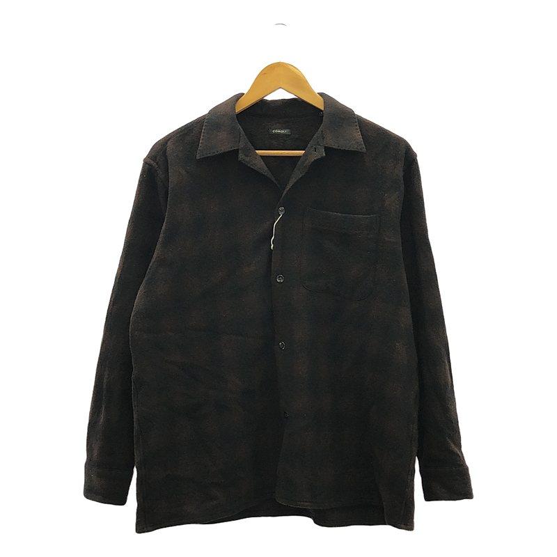 COMOLI 【美品】 / コモリ | ウールチェック オープンカラー