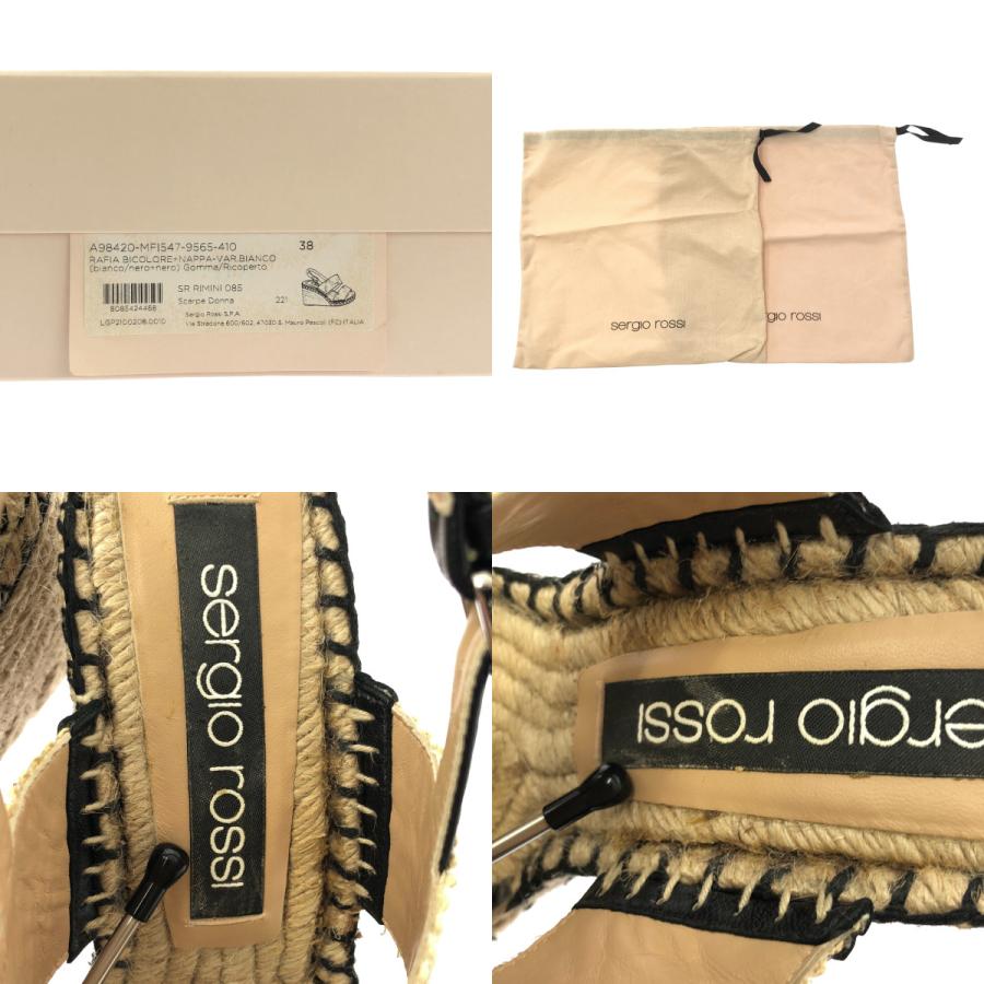 美品 セルジオロッシ スエード ウェッジソール サンダル 36 sr1 Sergio rossi（セルジオロッシ） SR RIMINI 085 ウェッジソール
