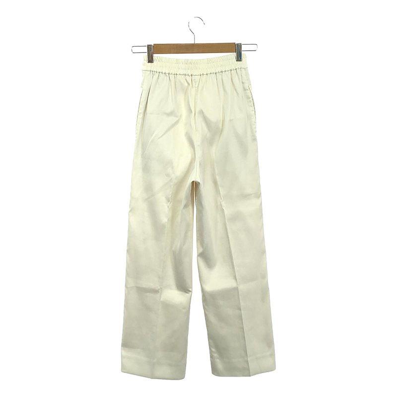 yori センタープレスサテンワイドパンツ ホワイト34