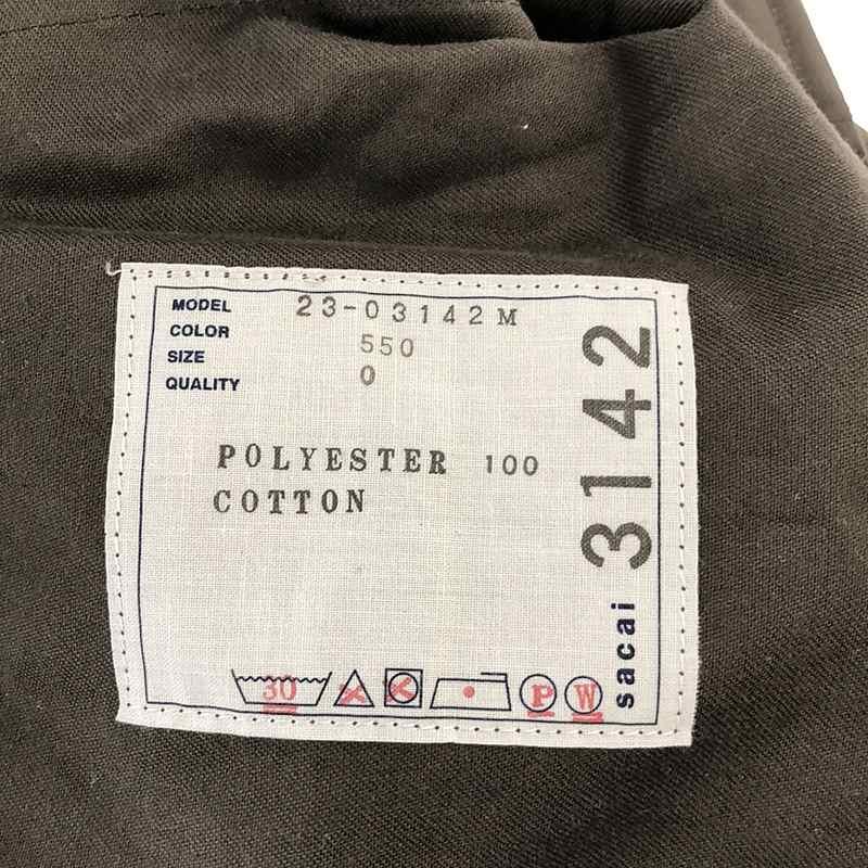 sacai / サカイ | 2023AW Matte Taffeta Pants ベルテッド sacai / サカイ | 2023AW Matte Taffeta Pants ベルテッド