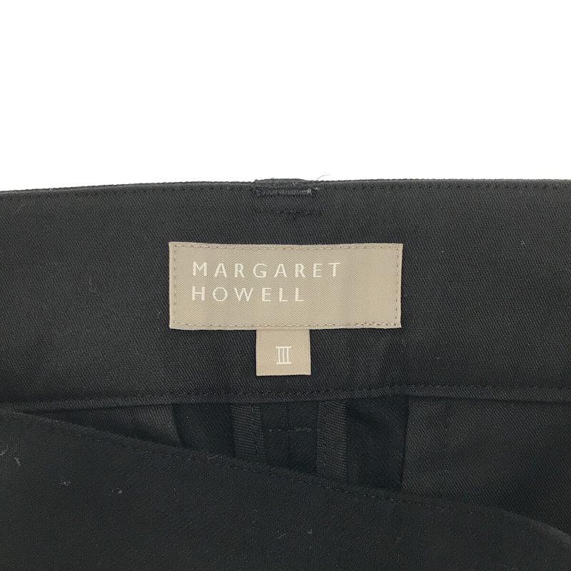 MARGARET HOWELL / マーガレットハウエル | ウール サイドジップ タック パンツ | ? | ブラック | レディース｜kldclothing｜06