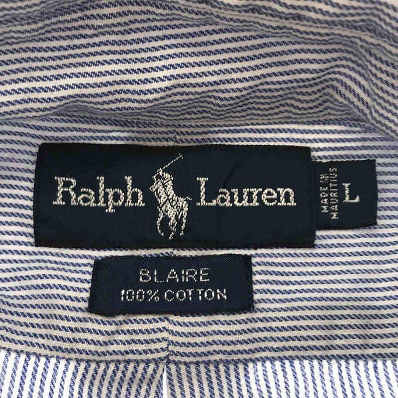 RALPH LAUREN / ラルフローレン | 90s ヴィンテージ BLAKE ストライプ ボタンダウンシャツ | L | ブルー | メンズ｜kldclothing｜05