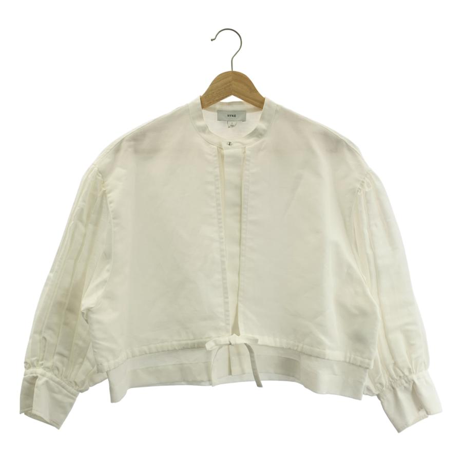 HYKE（ハイク） C/L BALLOON SLEEVE BLOUSE リネン コットン バンド
