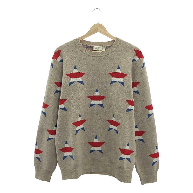 MAISON KITSUNE（メゾン キツネ） | ウール カシミヤ スター 総柄 プル 