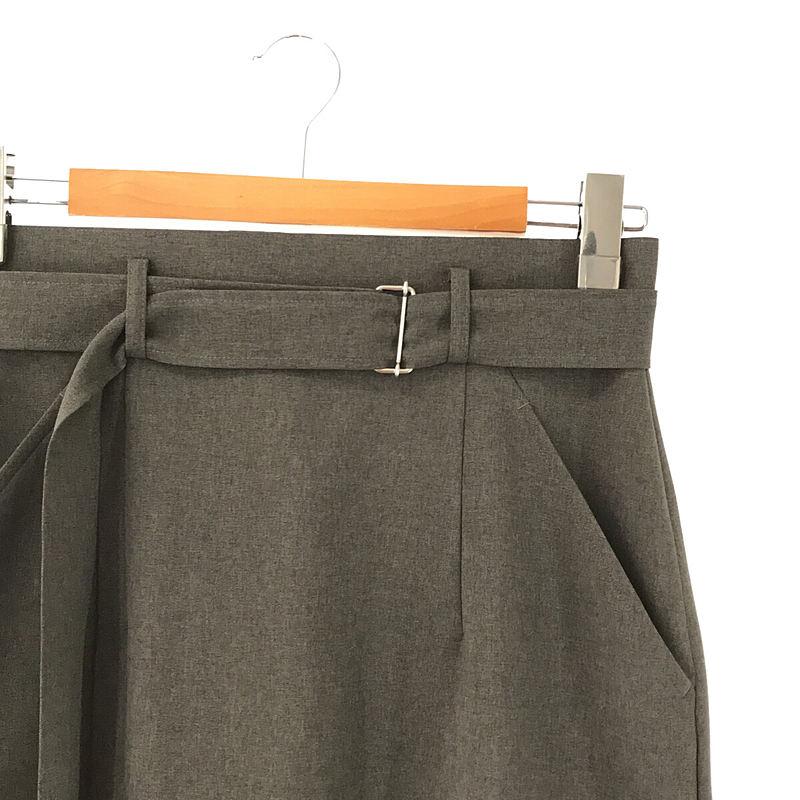 foufou / フーフー | semi-tight skirt ベルト付き サイド スリット