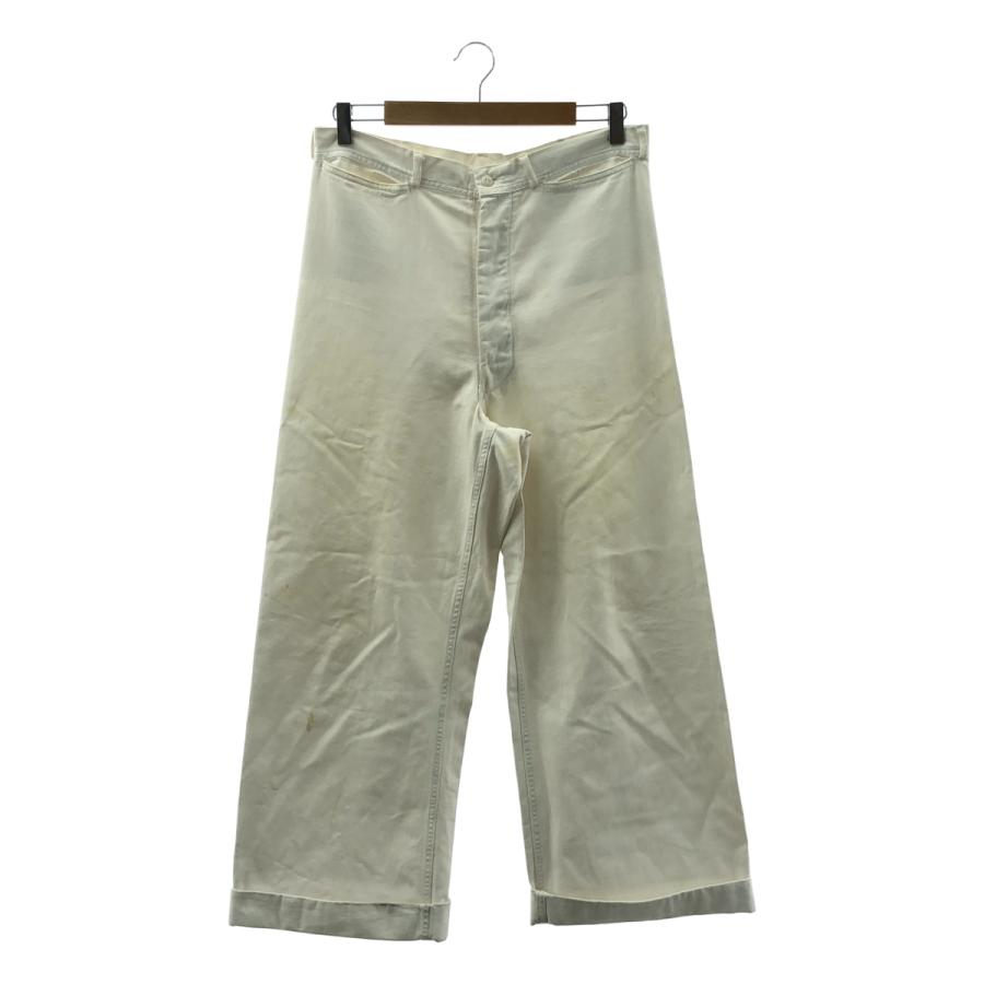 40s 50s US NAVY セーラーパンツ コットン ホワイト U.S. NAVY / アメリカ軍 | 推定40-50s ヴィンテージ コットン