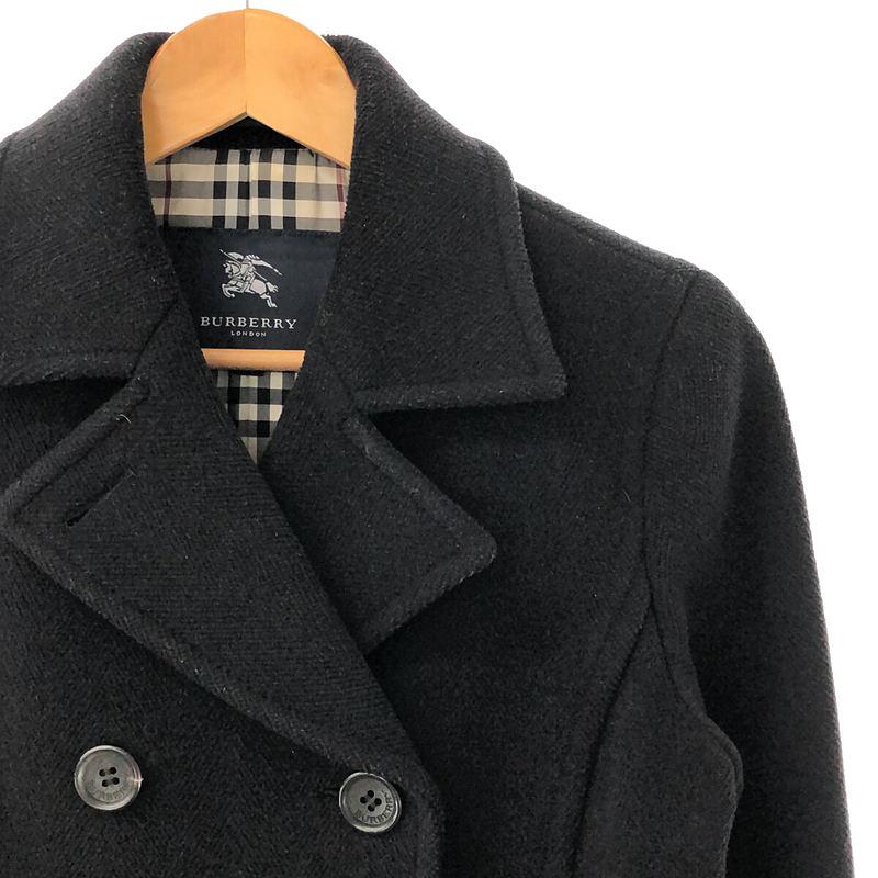 BURBERRY LONDON / バーバリーロンドン | ノバチェック ウール Pコート | 38 | ブラック | レディース｜kldclothing｜02