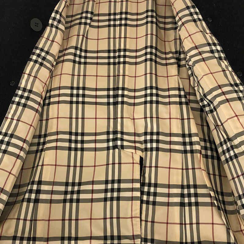 BURBERRY LONDON / バーバリーロンドン | ノバチェック ウール Pコート | 38 | ブラック | レディース｜kldclothing｜08