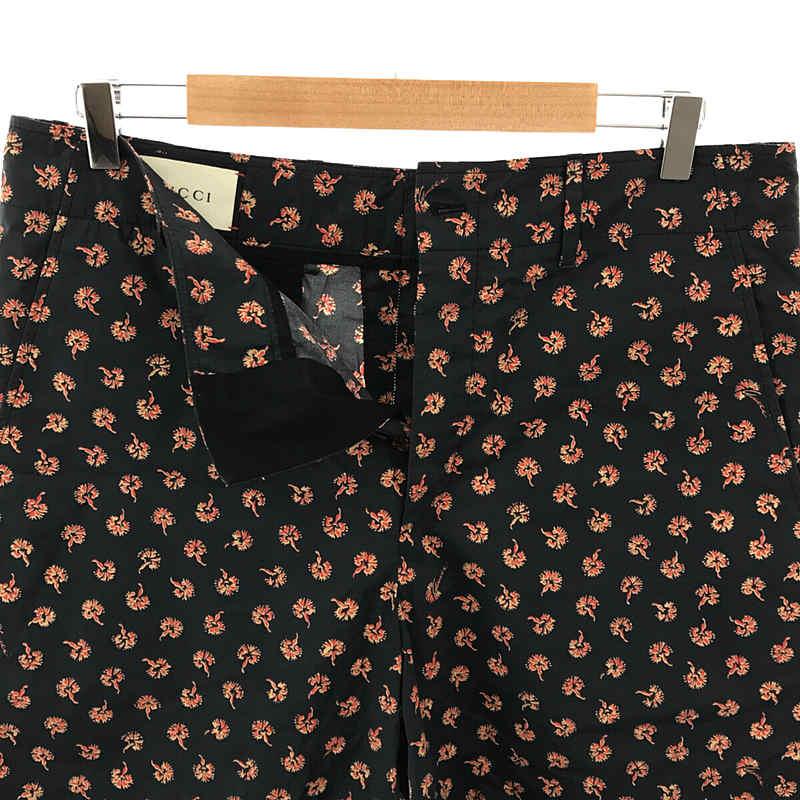 GUCCI フラワー柄 ショートパンツ GUCCI（グッチ） | フラワー柄 ショートパンツ | 46 | ネイビー/レッド