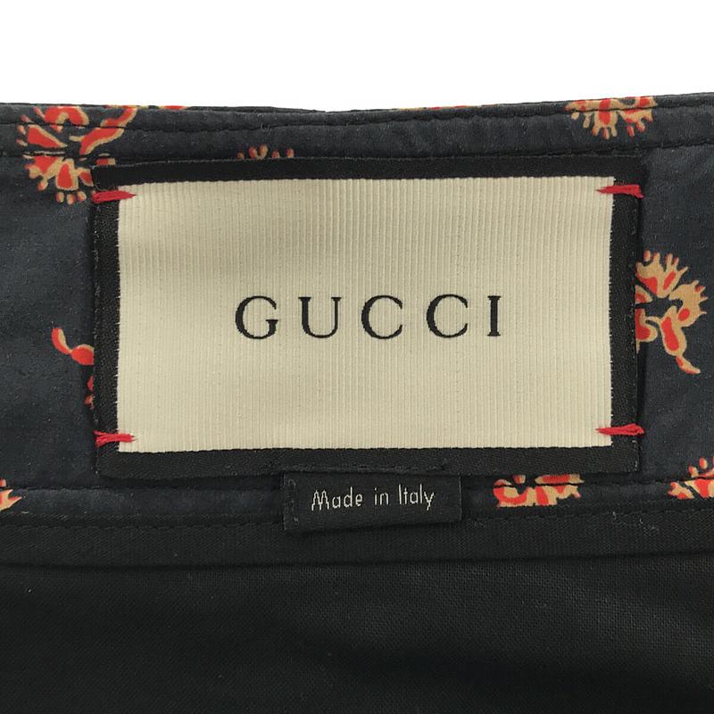 GUCCI（グッチ） | フラワー柄 ショートパンツ | 46 | ネイビー/レッド