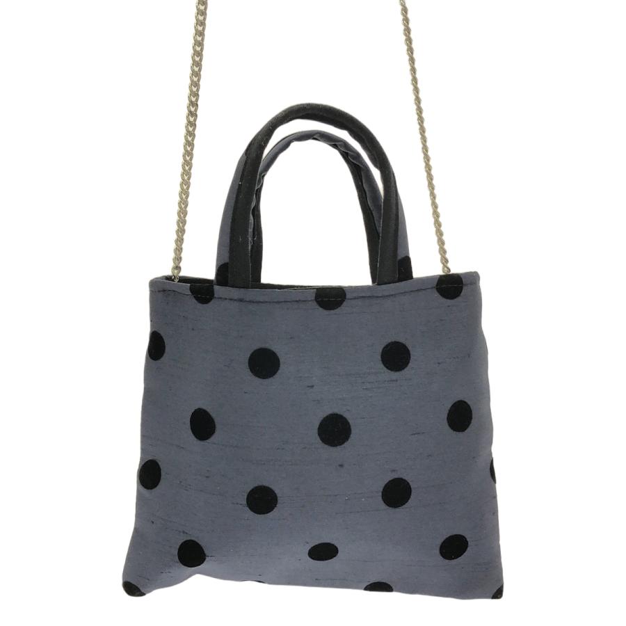 ビビスールbibisoeurs ツイードミドルネイビービビバッグ