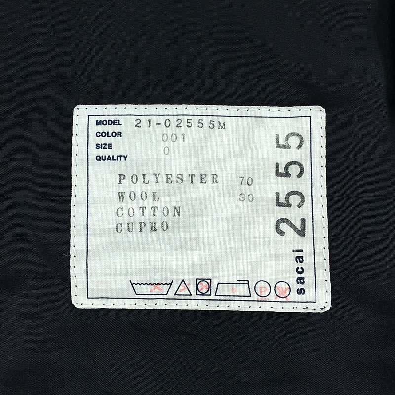 sacai（サカイ） | ベルテッド ツータックパンツ | 0 | ブラック